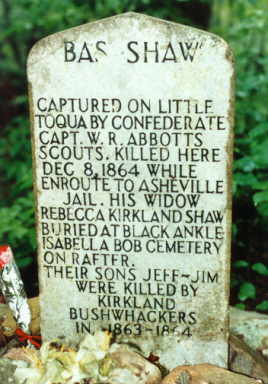 Bas Shaw's Gravesite.