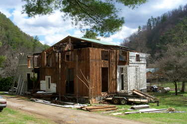 The Johnson Mansion Being Torn Down On Tellico River.