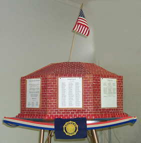 Model of the Veteran's Memorial.